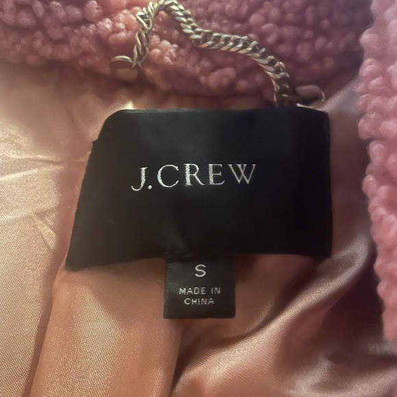 J. Crew Pink Sherpa Coat - Picture 3 of 4